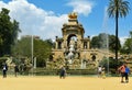 People at Parc de la Ciutadella in Barcelona, Spain Royalty Free Stock Photo