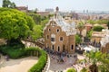 People at Parc Guell made by Antoni GaudÃÂ¬ - Barcelona