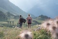 People in the Parc Natural de la Vall de Sorteny, Pyrenees,