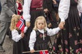 People on parde before school in Verdal, Norway.