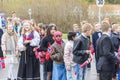 People on parde before school in Verdal, Norway.