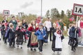 People on parde before school in Verdal, Norway.