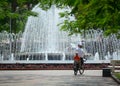 People at the park in Haiphong, Vietnam