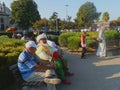 Diversity - People at a park in historical centre of Istanbul, Turkey