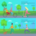 People in Park Posters with Woman and Man on Walk Royalty Free Stock Photo