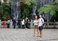 People at the park in Taipei, Taiwan