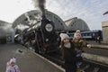 People participate in retro train ride in Lviv, amid Russia-Ukraine war