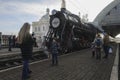 People participate in retro train ride in Lviv, amid Russia-Ukraine war