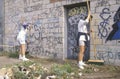 People participating in community cleanup Royalty Free Stock Photo