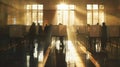 People participating in elections at a local voting station. Voters at voting booths. Concept of active civic Royalty Free Stock Photo