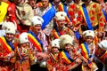 People participating at the folkloric Juni celebration in Brasov City Royalty Free Stock Photo