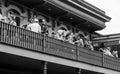 People Party on a Balcony in the Marigny on Mardi Gras Day Royalty Free Stock Photo