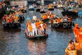 People partying on the canals - Koninginnedag 2012