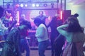 People partying and dancing in nightclub Royalty Free Stock Photo