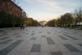 People walk down 1600 Pennsylvanian Ave