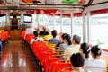 People in the passenger boat.