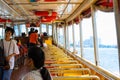 People in the passenger boat.