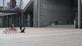 People passing by the Entrance of the European Parliament, Brussels