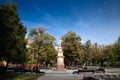 PANCEVO, SERBIA - OCTOBER 9, 2022: Krst Svete Trojice, or cross of the holy trinity, the calvary and catholic cross of the Trg Royalty Free Stock Photo