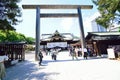 People paying visit at Yasukuni shrine in Tokyo, Japan