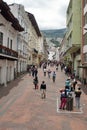 People on a pedestrian street in Quito Royalty Free Stock Photo