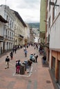 People on a pedestrian street in Quito Royalty Free Stock Photo