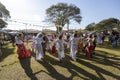 people perform folk dance during the traditional Sao Joao june fest. Brazil