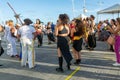 People performing street dance with Samba and Capoeira