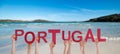 People Hands Building Word Portugal, Ocean And Sea