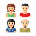 People persons icons in flat style. People icons in flat design. People vector illustration. Human characters signs.