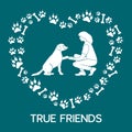 People Pet Dog Training Friendship Gives Paw Play Royalty Free Stock Photo