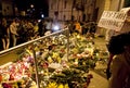 People place flowers at Dutch embassy in Kyiv