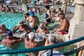 People plaing chess in Szechenyi Spa (Bath, Therms) in Budapest