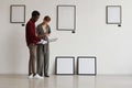 People Planning Art Gallery in Museum Royalty Free Stock Photo