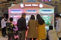 People play the arcade claw machine toys crane game, adobe rgb Royalty Free Stock Photo