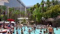 People play with beach ball and hangout at Flamingo Hotel Pool Party Royalty Free Stock Photo