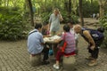 People play domino in Shanghai, China