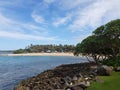 People play at Kuilima Cove Beach Royalty Free Stock Photo