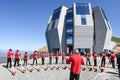 People playing the alphorn at Mount Generoso on Switzerland