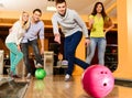 People playing bowling