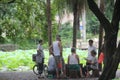 People playing a bridge game in SHEKOU SHENZHEN