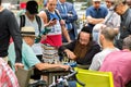 People playing chess in bryant park. Royalty Free Stock Photo