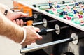 People Playing Enjoying Foosball Table Royalty Free Stock Photo