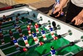 People Playing Enjoying Football Table Royalty Free Stock Photo