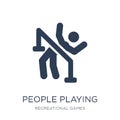 People playing Limbo icon icon. Trendy flat vector People playing Limbo icon on white background from Recreational games