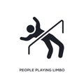 people playing limbo isolated icon. simple element illustration from recreational games concept icons. people playing limbo