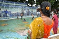 People playing in Lumbini Park, Hyderabad