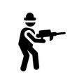 People playing Paintball icon icon. Trendy People playing Paintball logo concept on white background from Recreational games coll