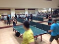 People playing ping pong