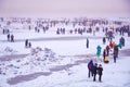 People playing on Songhua River